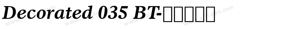 Decorated 035 BT字体转换